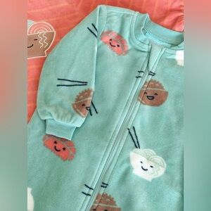 New Pekkle footed onesie ramen & sushi pajama size 2T